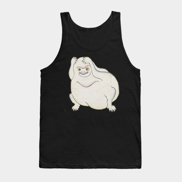 Cute Japanese Yokai Monster with Round Body and Short Arms Art Folklore Tank Top by TV Dinners